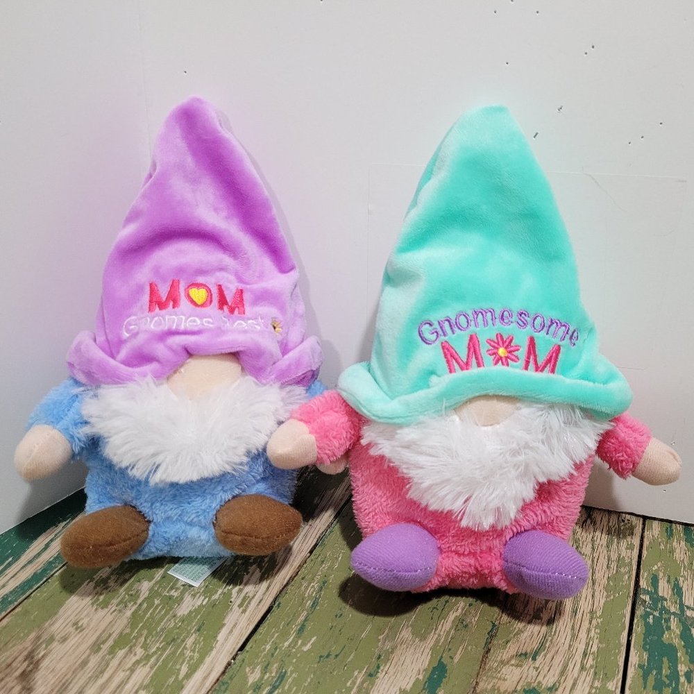 Bundle Set of 2 Mother's Day Gnomes Soft Plush Décor